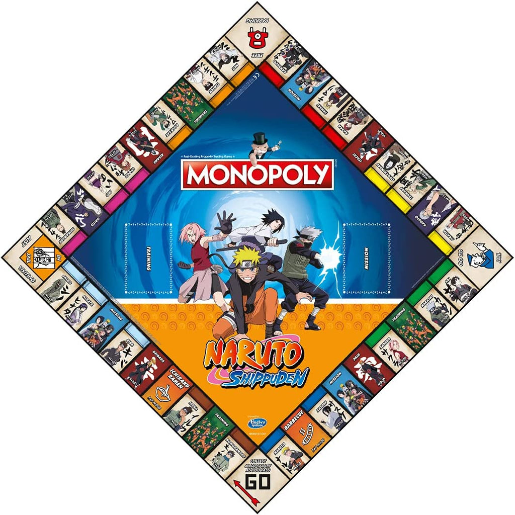 Monopoly Naruto board game with customized anime character cards game board and collectible metal tokens — view 4