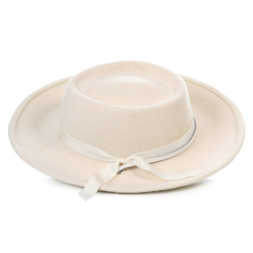 Off White Wide Brim Fedora - Earp-1