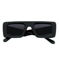 OFFSET - Rectangle Sunglasses Black-Purple Smoke-0