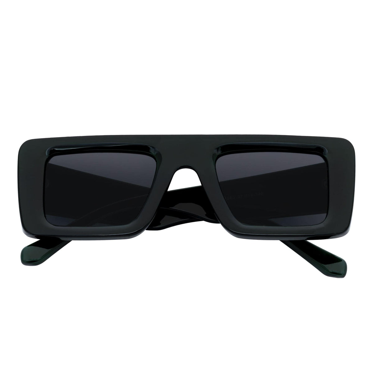 OFFSET - Rectangle Sunglasses Black-Purple Smoke-0