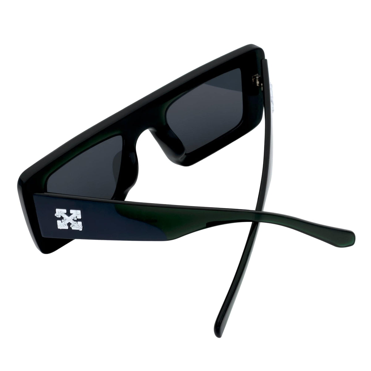OFFSET - Rectangle Sunglasses Black-Purple Smoke-3
