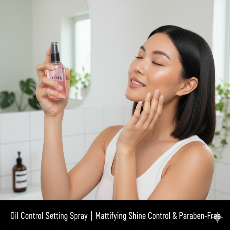 Oil control setting spray bottle with matte finish mist, 70 ml size — view 2
