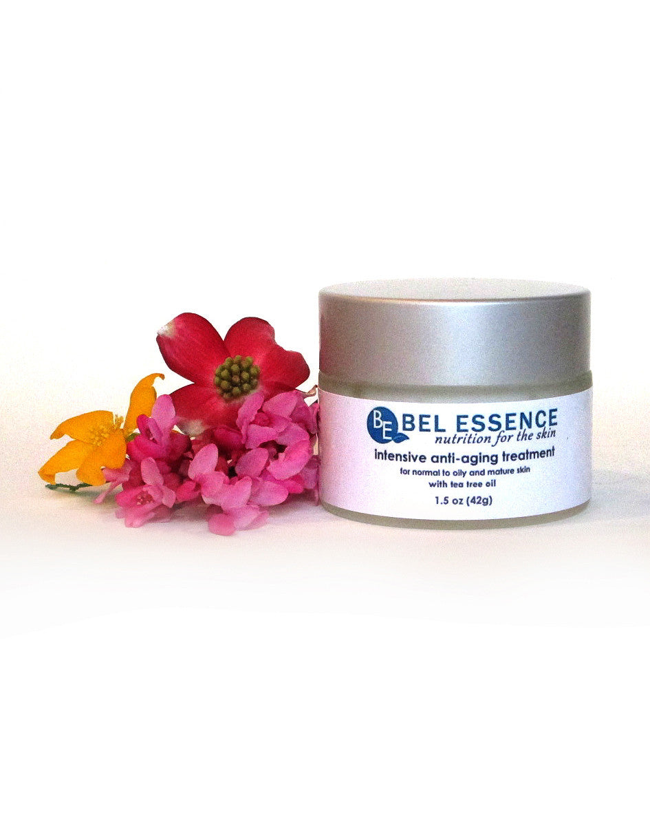 Anti-aging face moisturizer for oily skin, 1.5 oz white jar of Bel Essence cream — view 7