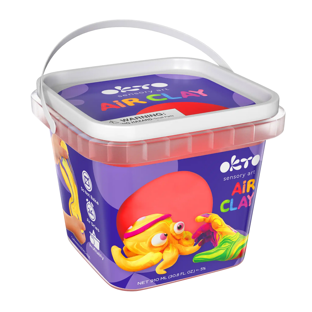 Air Dry Modeling Clay RED 900 ml-1