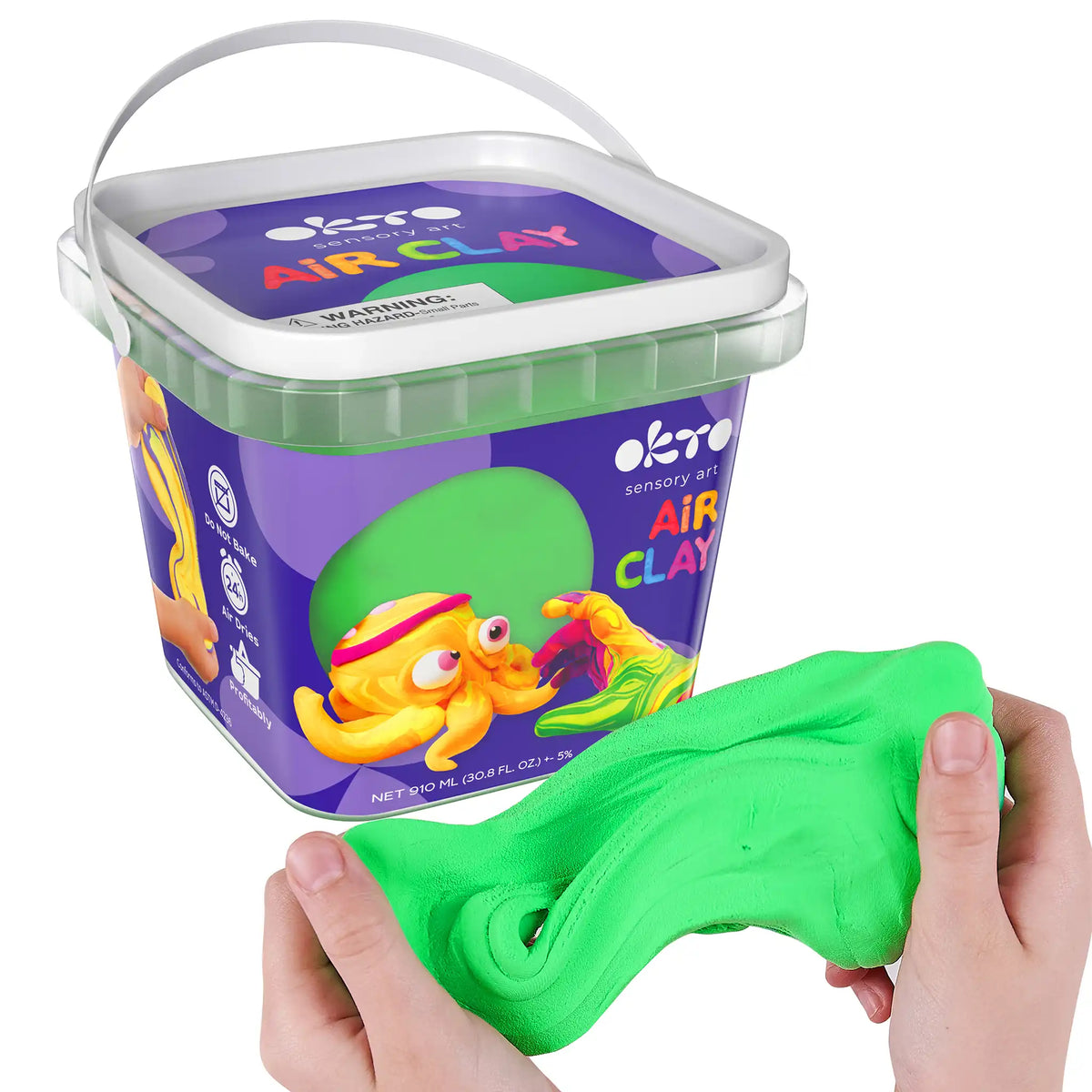 2x School supplues Air Dry Modeling Clay GREEN 900 ml-0