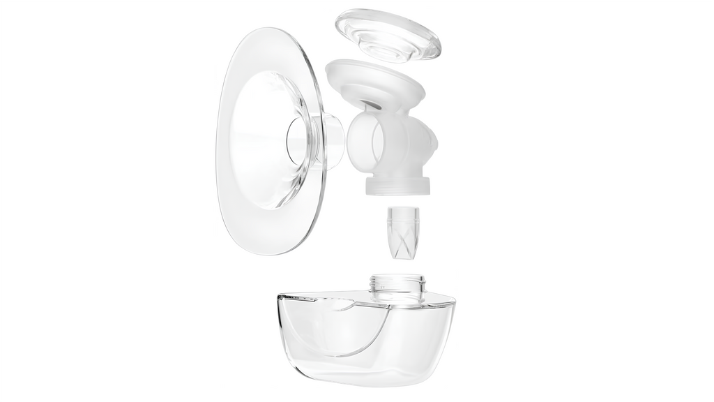 Clear silicone breast shield replacement parts kit for nursing mothers, ensuring efficient and hygienic pumping — view 2