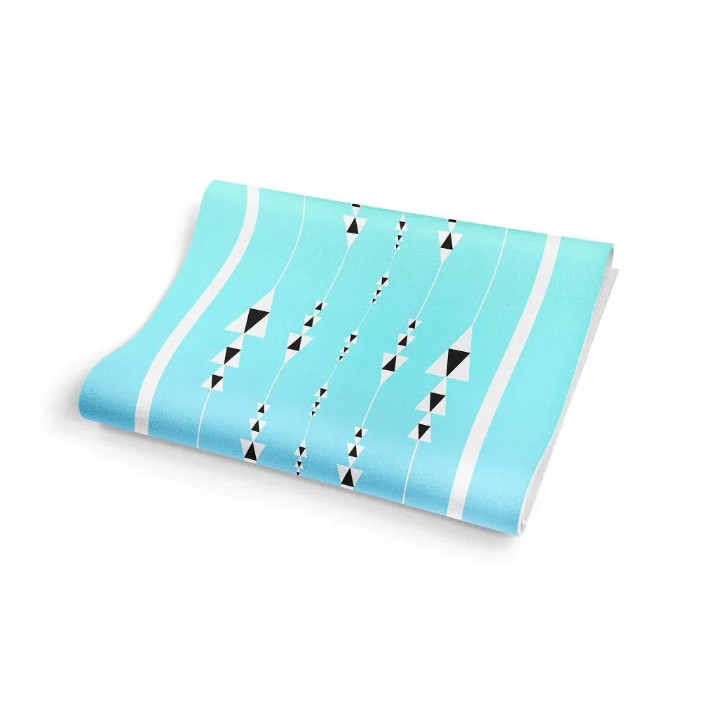 Cordelia rainbow yoga mat unrolled showcasing vibrant colors and 6mm thick non-slip textured surface — view 4