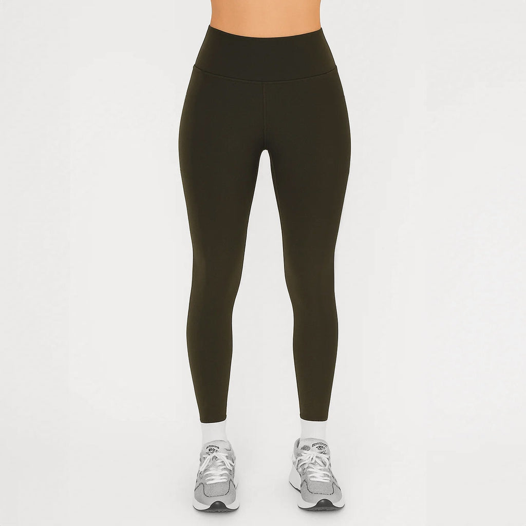 Women's high-rise athletic leggings in buttery-soft fabric with a hidden waistband pocket — view 2