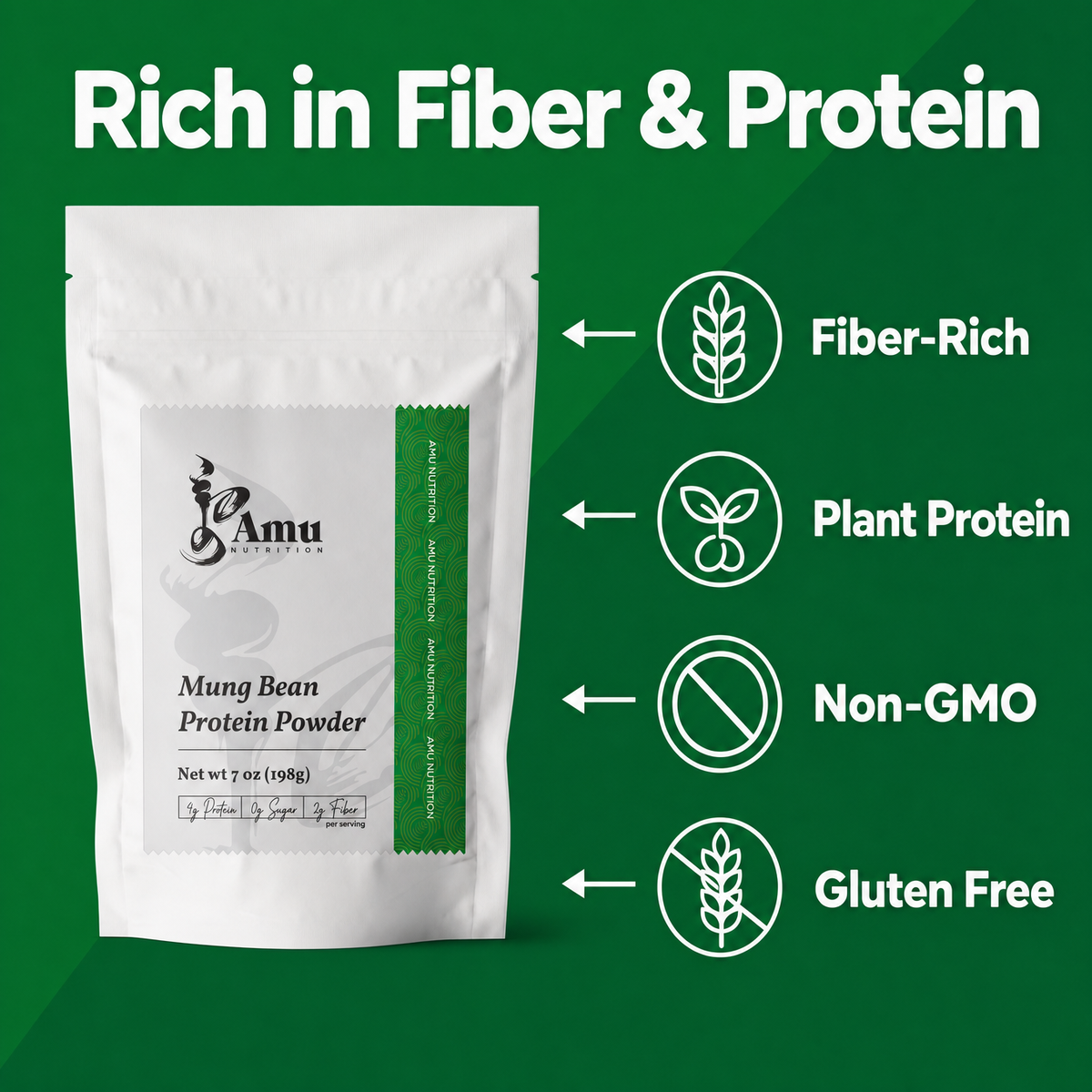 Roasted Mung Bean Powder – 198 g Gluten-Free Plant-Based Superfood-1