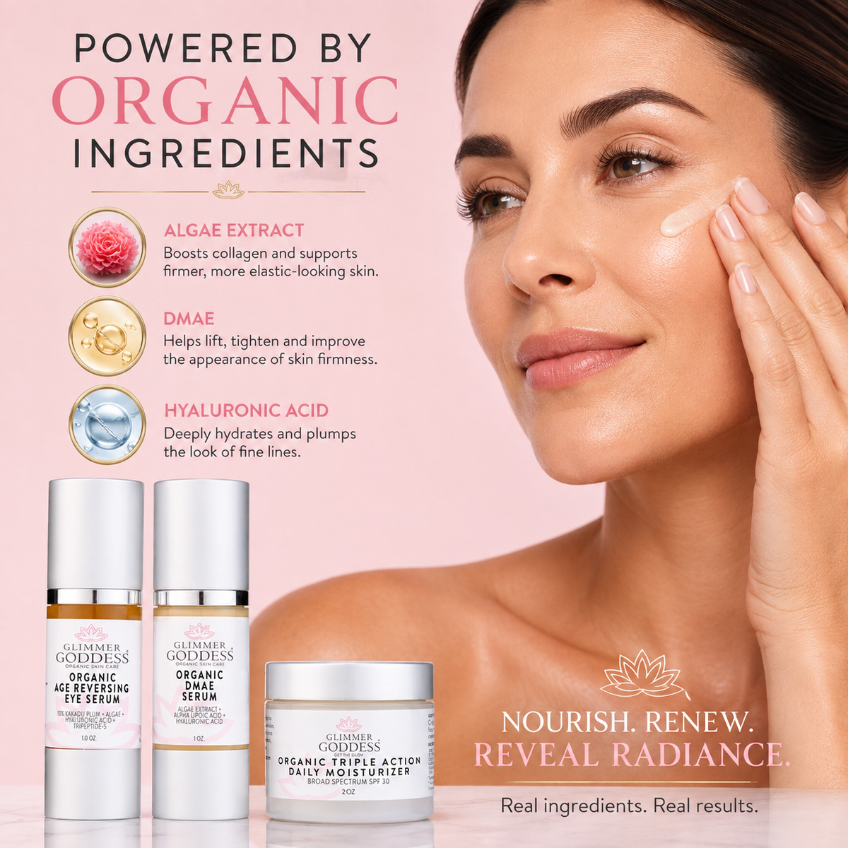Organic Anti-Wrinkle Trio – 3-Step Collagen Boosting System-1