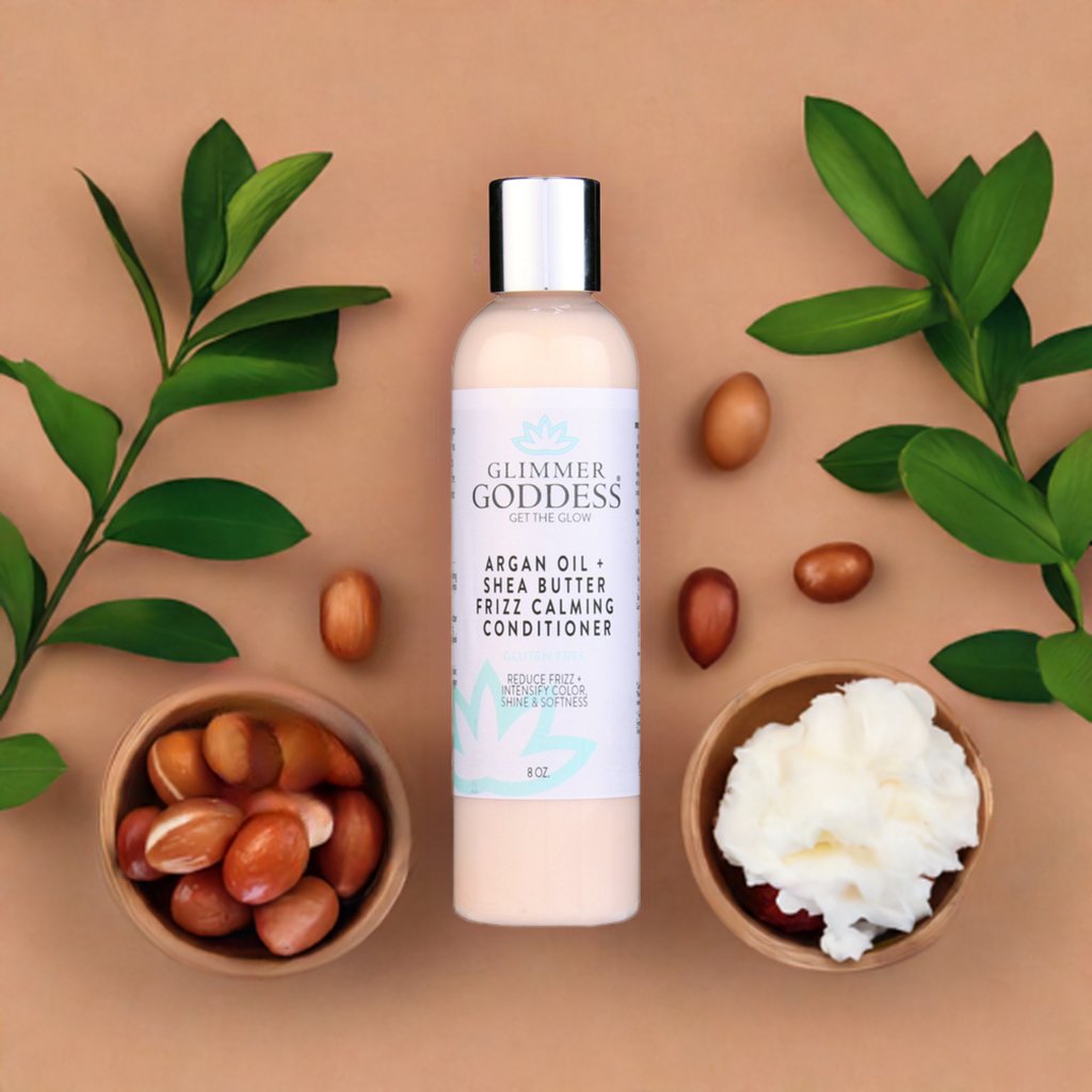 Bottle of organic argan oil hair conditioner for deep moisture and frizz control — view 4
