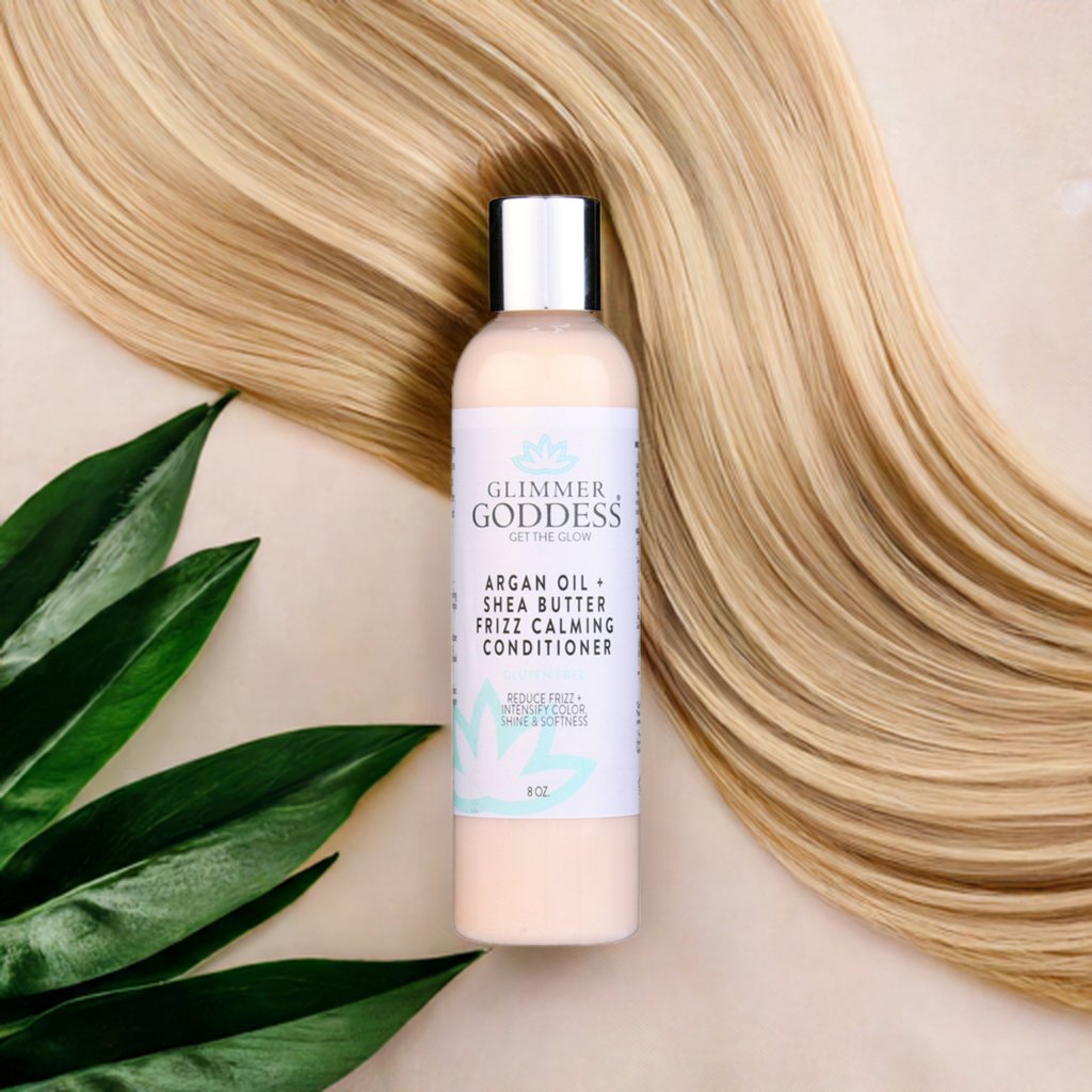 Bottle of organic argan oil hair conditioner for deep moisture and frizz control — view 5