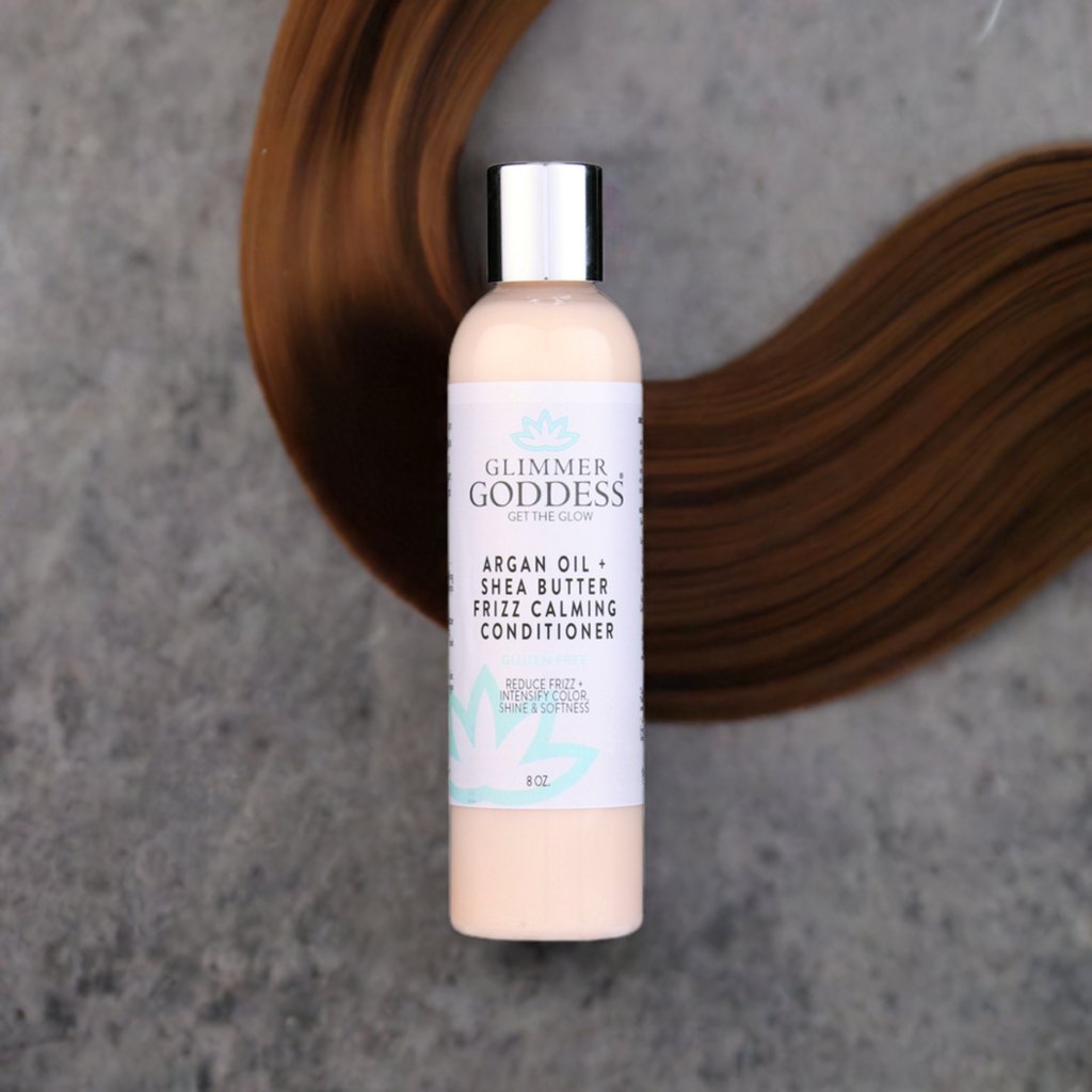 Bottle of organic argan oil hair conditioner for deep moisture and frizz control — view 2