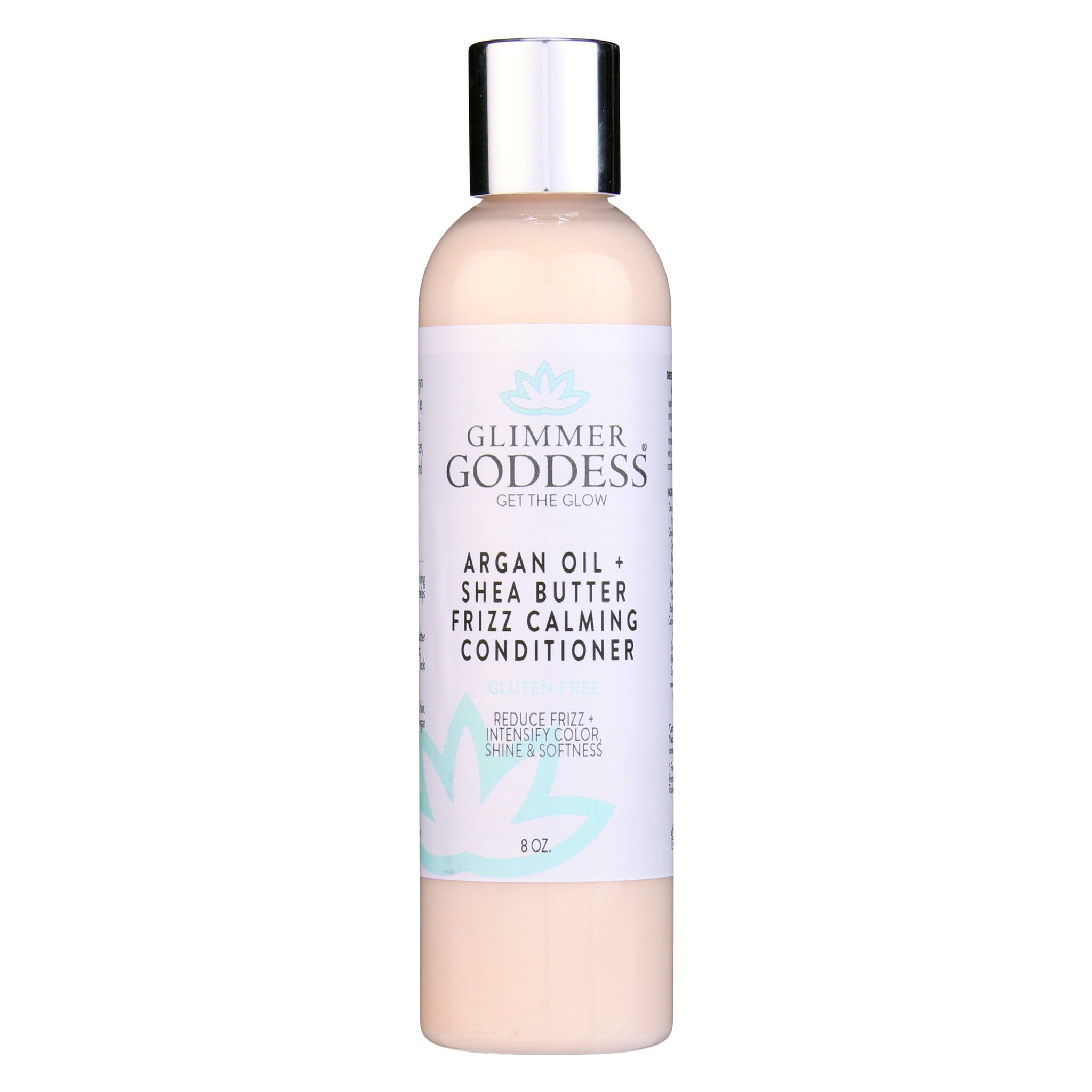 Bottle of organic argan oil hair conditioner for deep moisture and frizz control