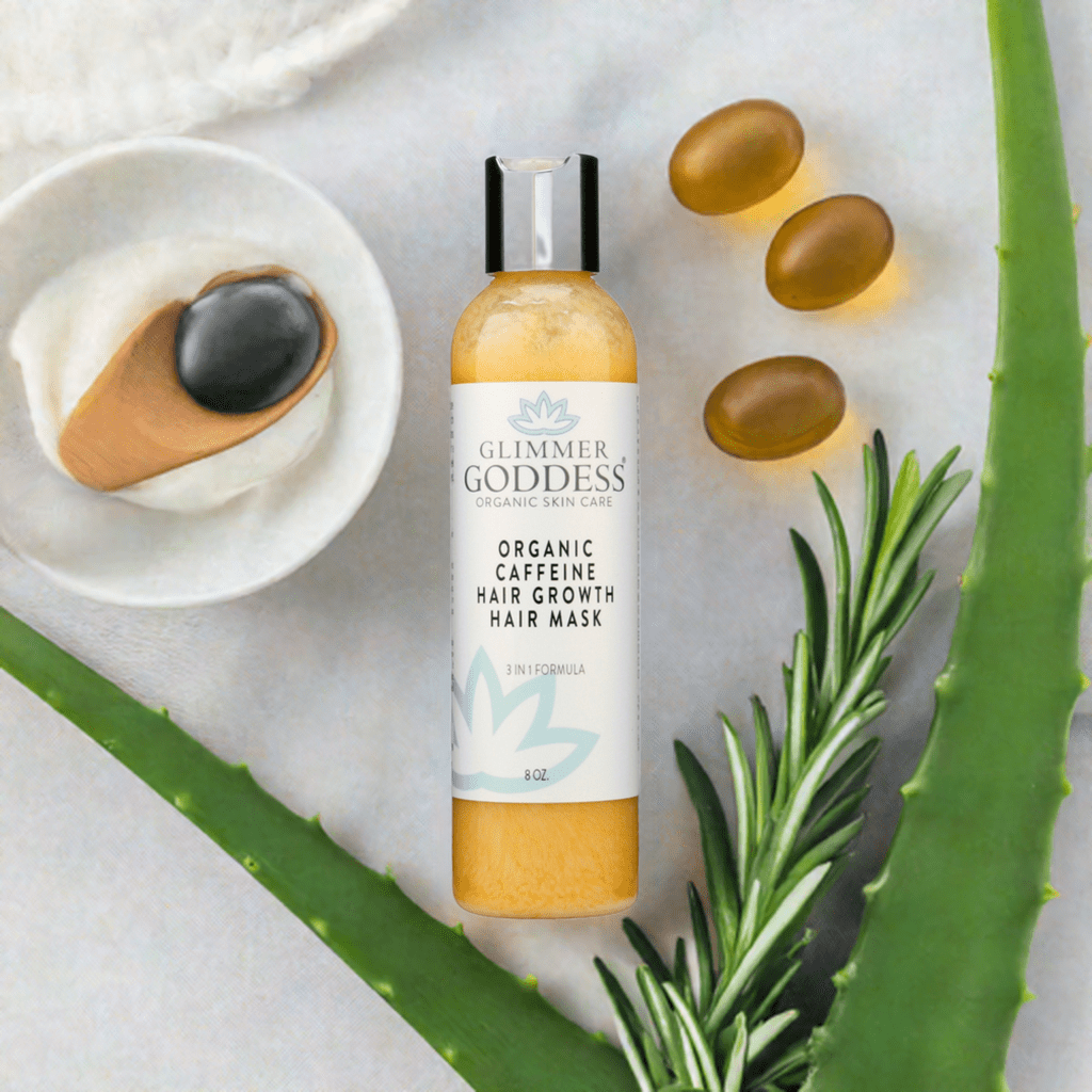 Organic caffeine hair growth mask jar with deep conditioning treatment cream for thicker hair. — view 2