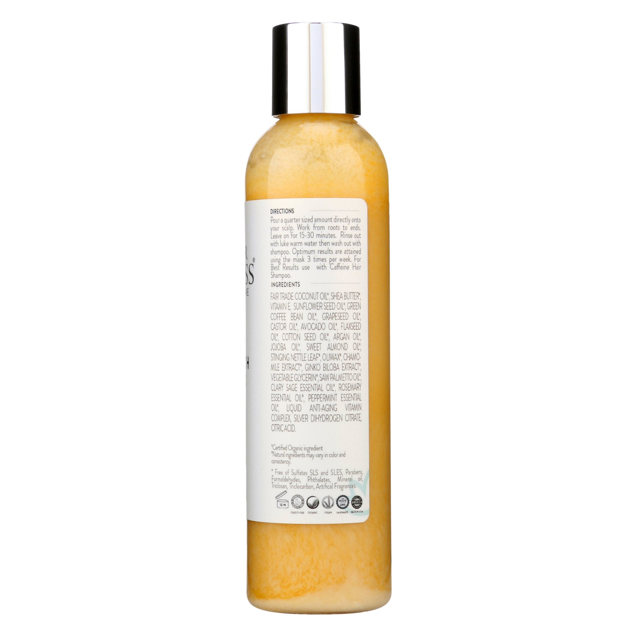 Organic caffeine hair growth mask jar with deep conditioning treatment cream for thicker hair. — view 4