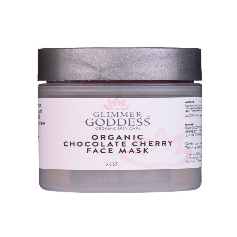 Organic chocolate cherry face mask in a jar rich antioxidant anti-aging skincare treatment — view 4