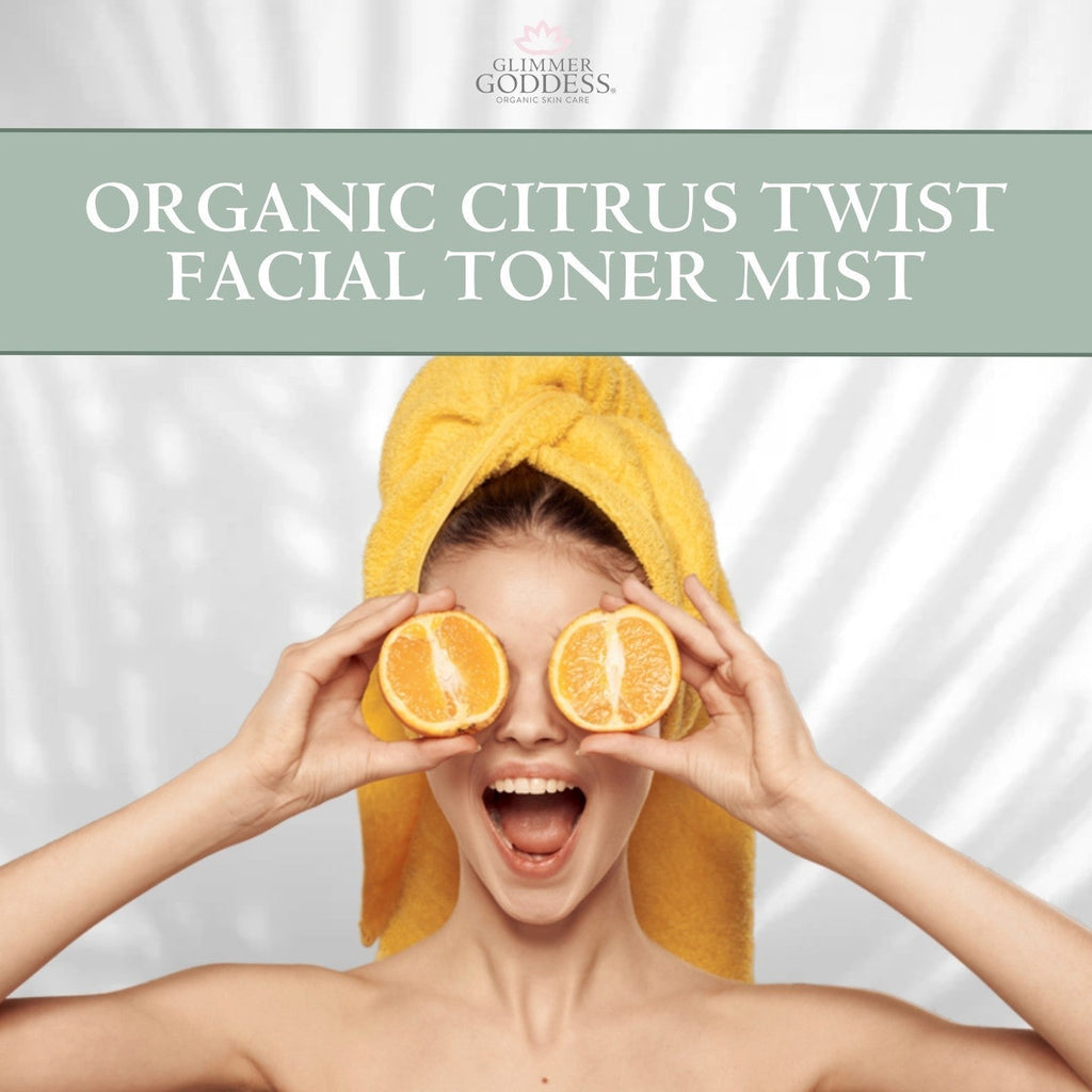 Fresh Start skincare duo organic hydrating cleanser and rose water toner bottles with citrus botanicals — view 4