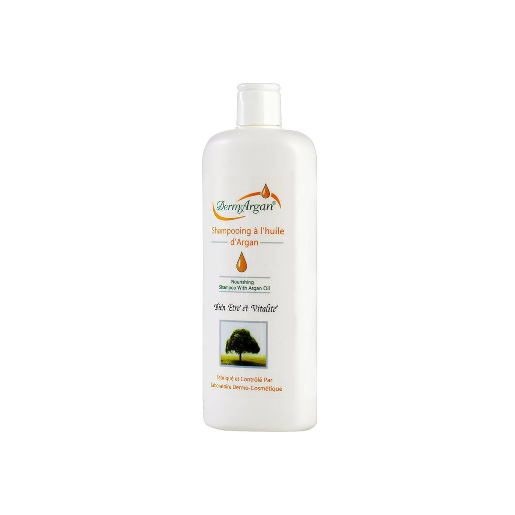 Organic Moroccan argan oil shampoo 200ml bottle for damaged hair repair and intense hydration. — view 2