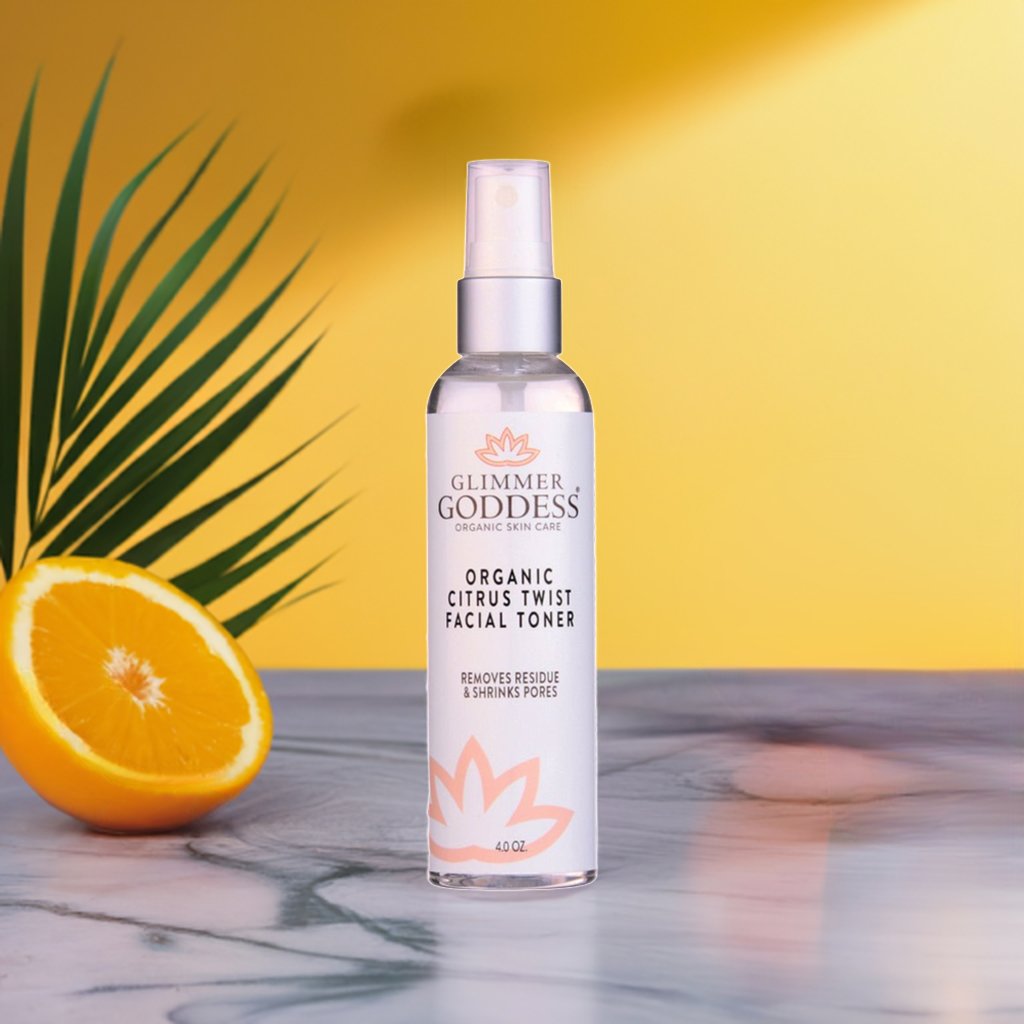 Organic rose water facial toner spray bottle with citrus twist, witch hazel, and aloe vera. — view 5