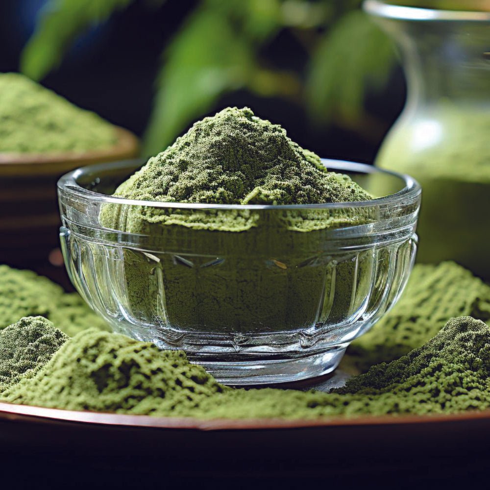 Organic rosemary mint algae face mask in a jar with bentonite clay and seaweed ingredients — view 5
