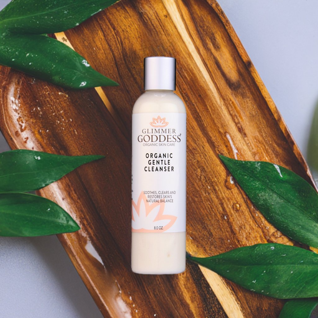 Organic sensitive skin cleanser bottle featuring gentle AHA face wash for soothing and redness relief — view 2
