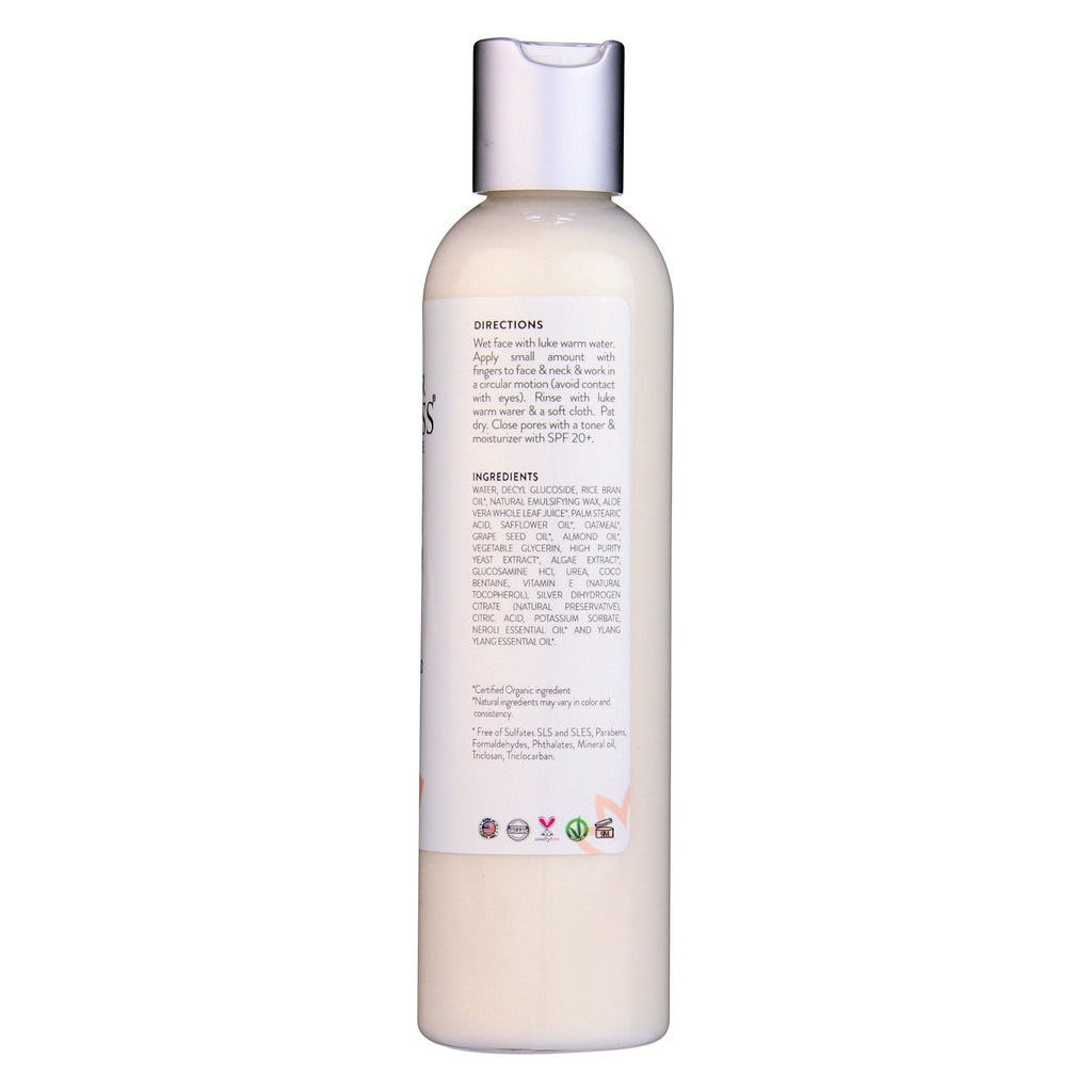 Organic sensitive skin cleanser bottle featuring gentle AHA face wash for soothing and redness relief — view 4