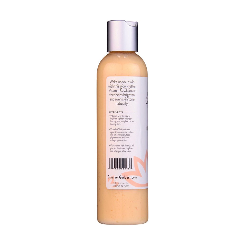 Organic vitamin C brightening cleanser face wash bottle with creamy white formula and botanical ingredients — view 5
