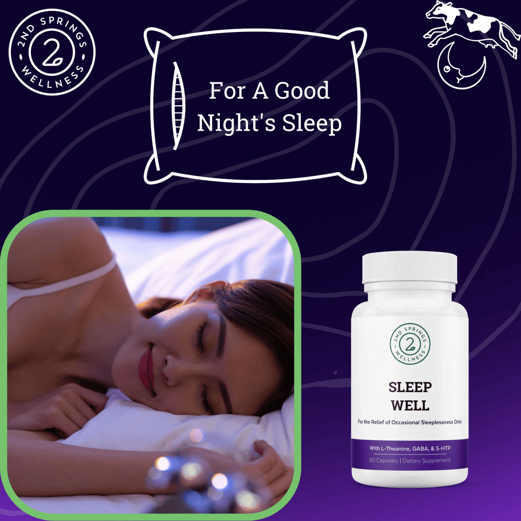 Sleep Well Support Formula supplement bottle for natural stress relief and deep restorative nighttime rest — view 4