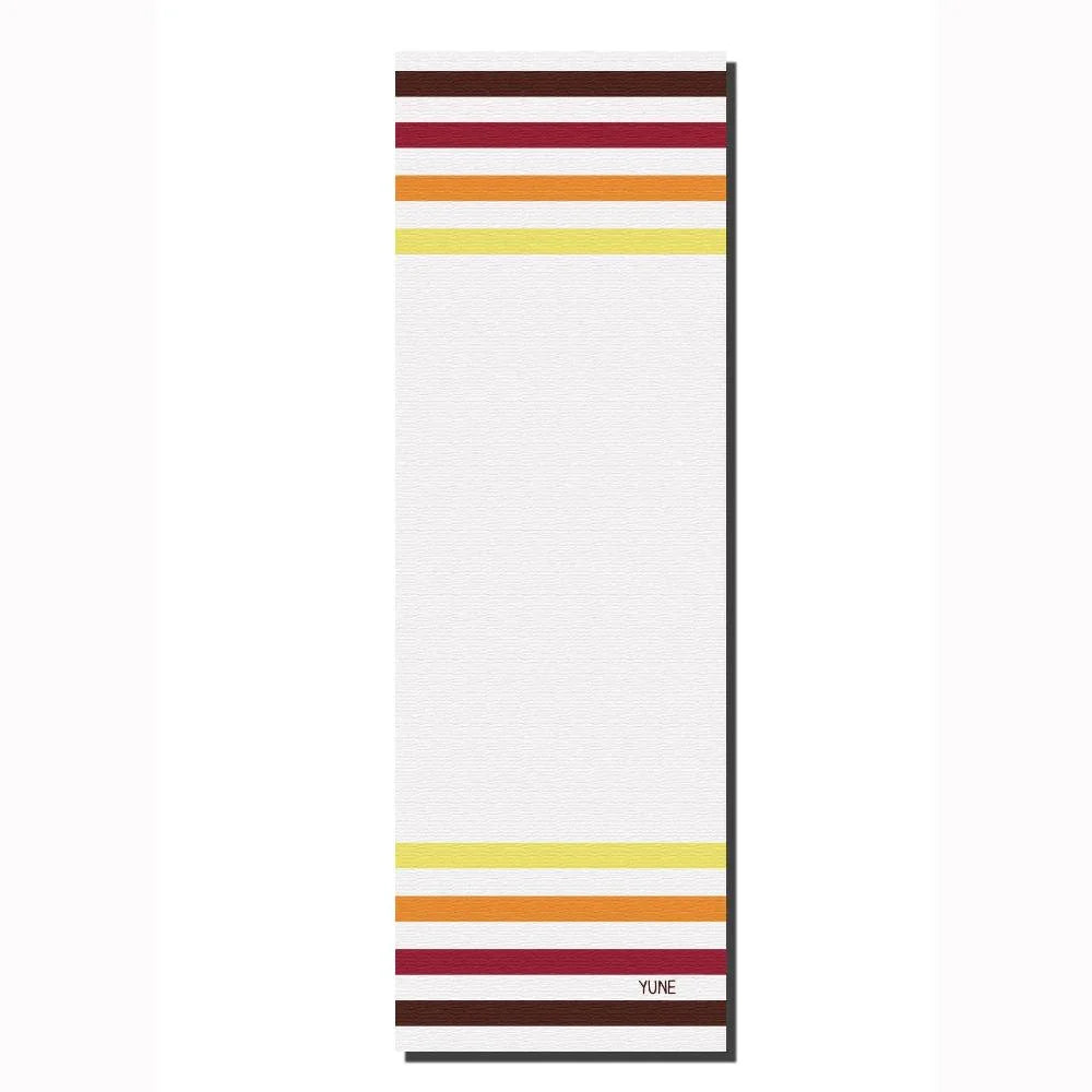 Striped lightweight 5mm yoga mat featuring a non-slip textured surface for fitness and daily exercise