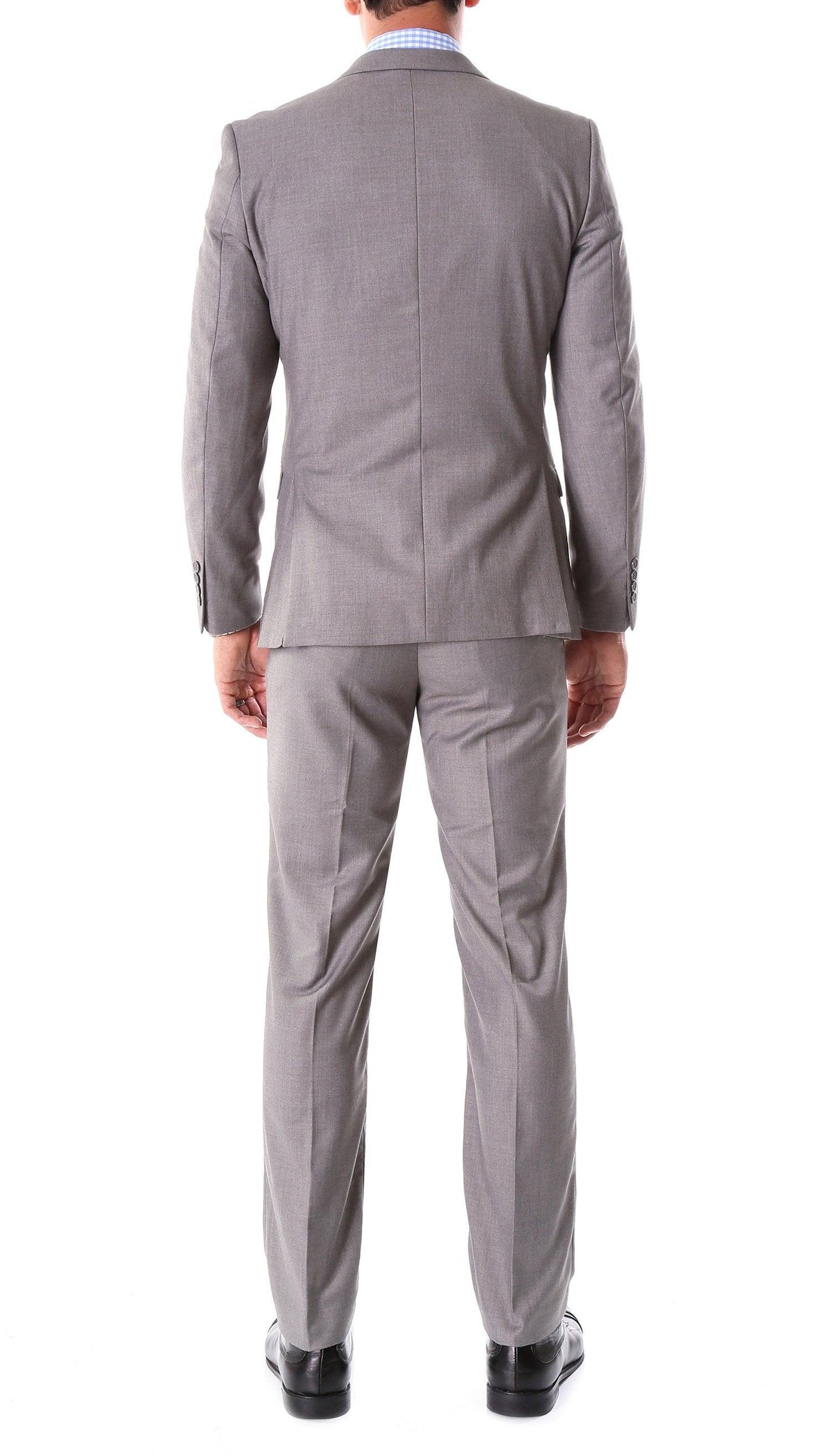 Oslo Grey Notch Lapel 2 Piece Slim Fit Suit-3