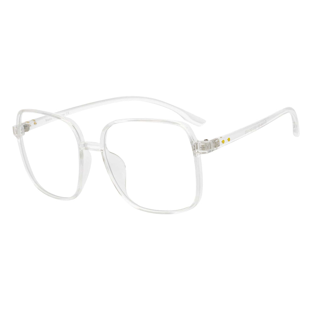 OTAKU - Large Square Glasses Crystal Frame Clear Lens-1