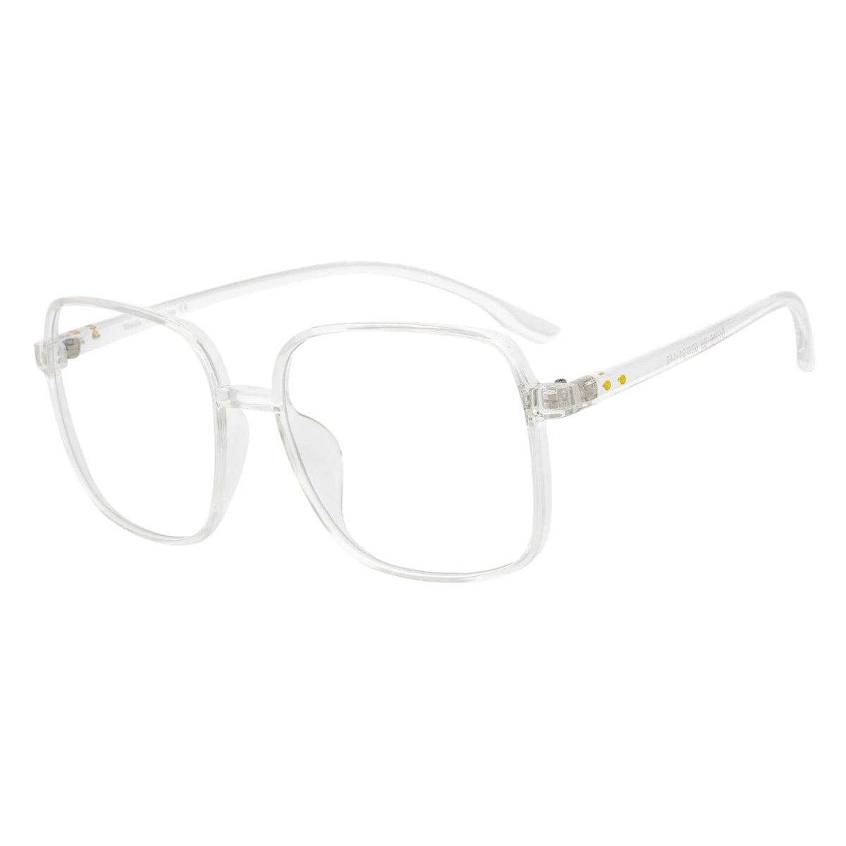 OTAKU - Large Square Glasses Crystal Frame Clear Lens-1