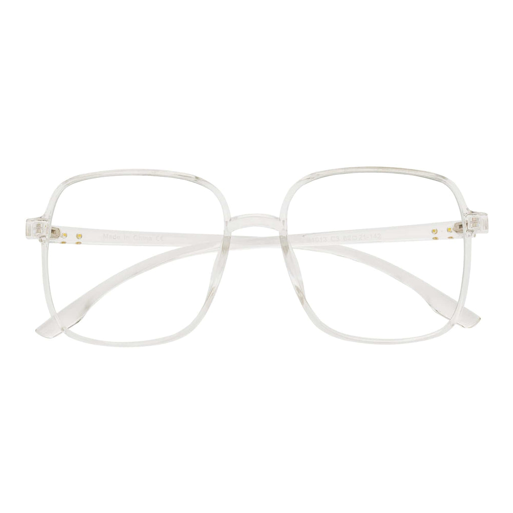 OTAKU - Large Square Glasses Crystal Frame Clear Lens-0