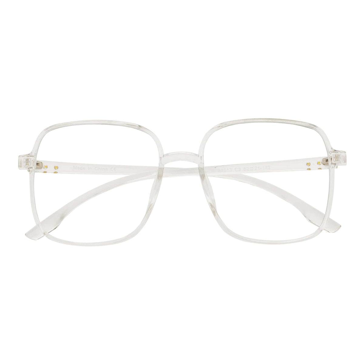 OTAKU - Large Square Glasses Crystal Frame Clear Lens-0