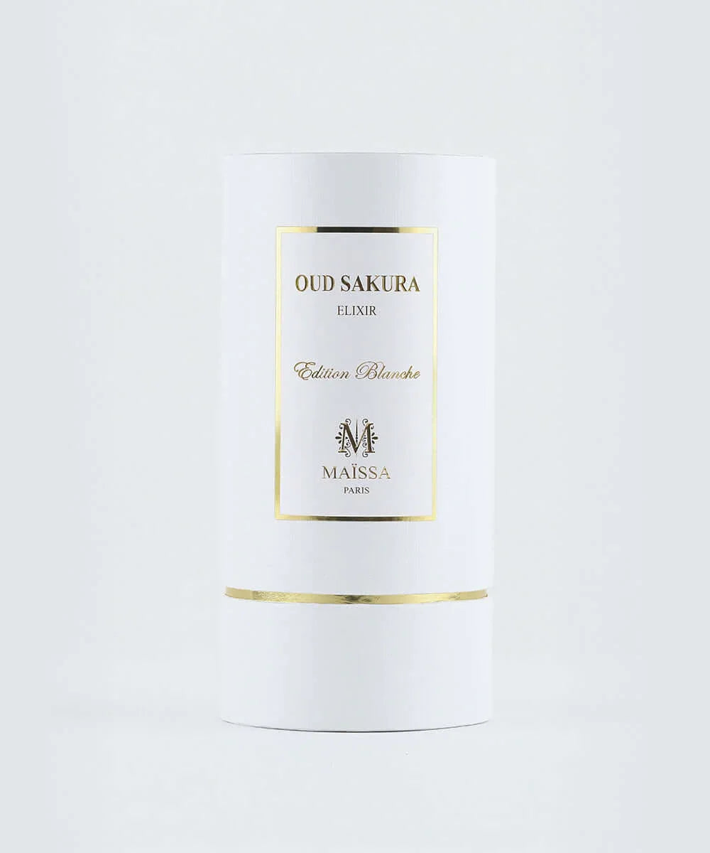 Elegant Oud Sakura 100ml glass perfume bottle showcasing premium French fragrance packaging — view 2