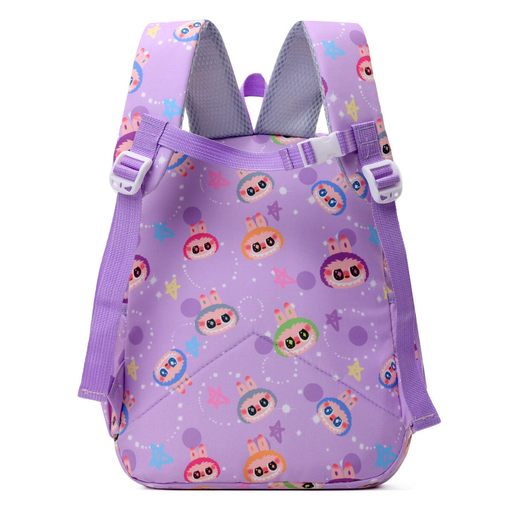 Colorful water-repellent Labubu kids backpack with plush details and adjustable ergonomic straps — view 4