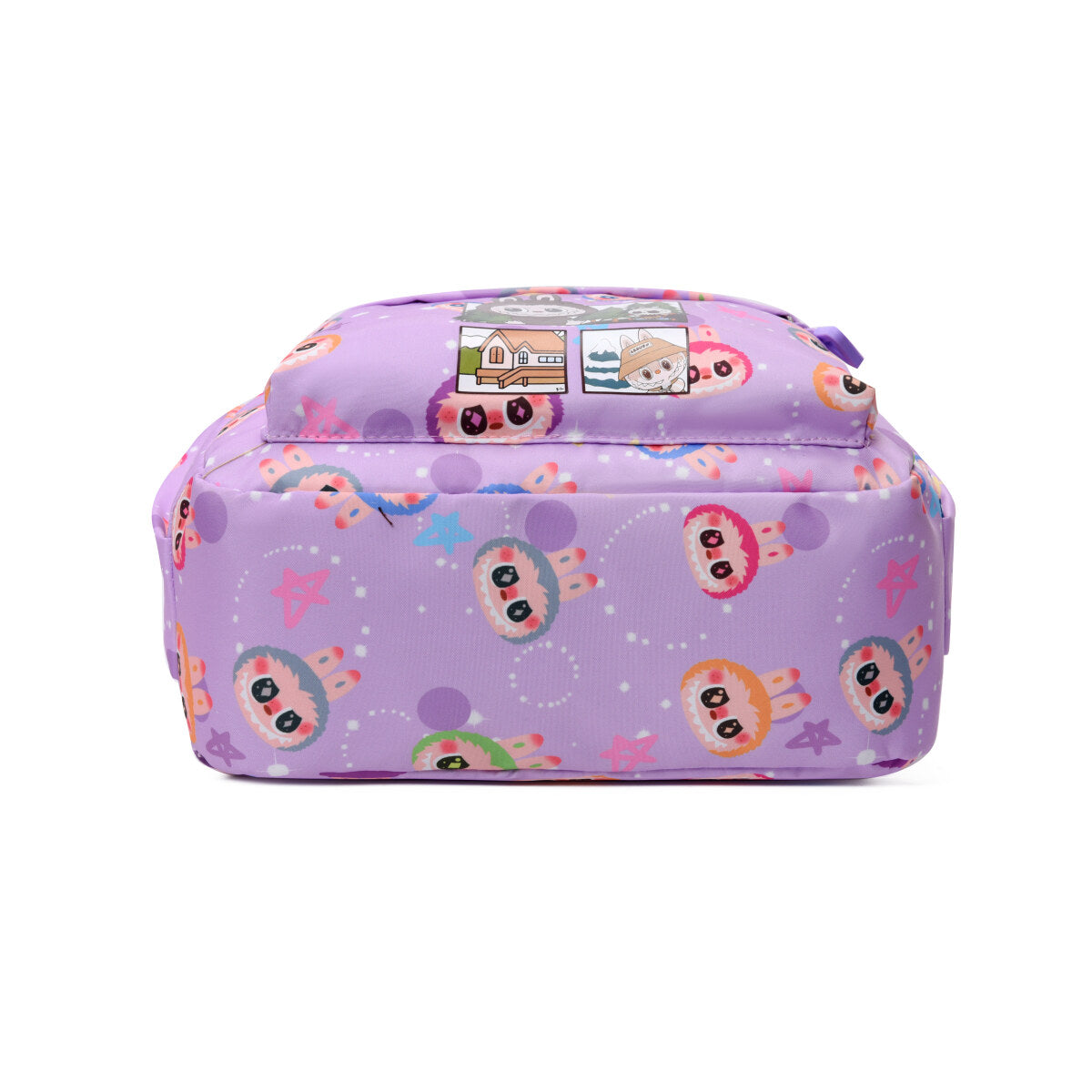Colorful water-repellent Labubu kids backpack with plush details and adjustable ergonomic straps — view 5