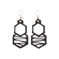 Honeycomb Handmade Upcycled Rubber Earrings-1