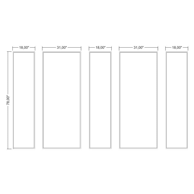 Ready to Assemble Wall Molding Package - 5 Vertical Frames | Easy Installation-2