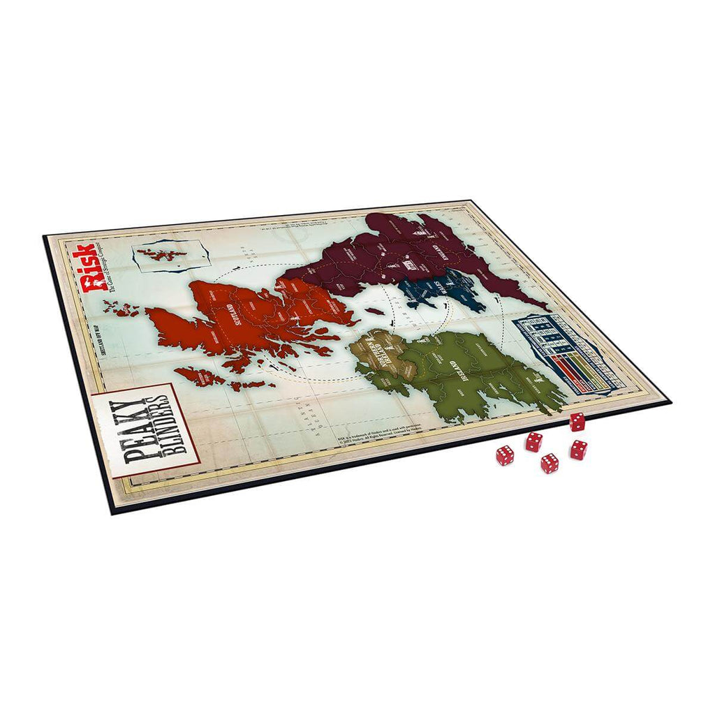 Risk Peaky Blinders strategy board game box and pieces featuring Thomas Shelby artwork and map — view 5