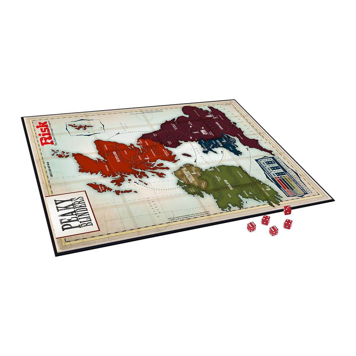 Risk Peaky Blinders strategy board game box and pieces featuring Thomas Shelby artwork and map — view 5
