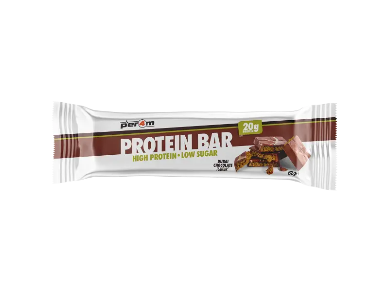 Per4m cookie dough protein bar in premium packaging, low sugar 20g protein snack