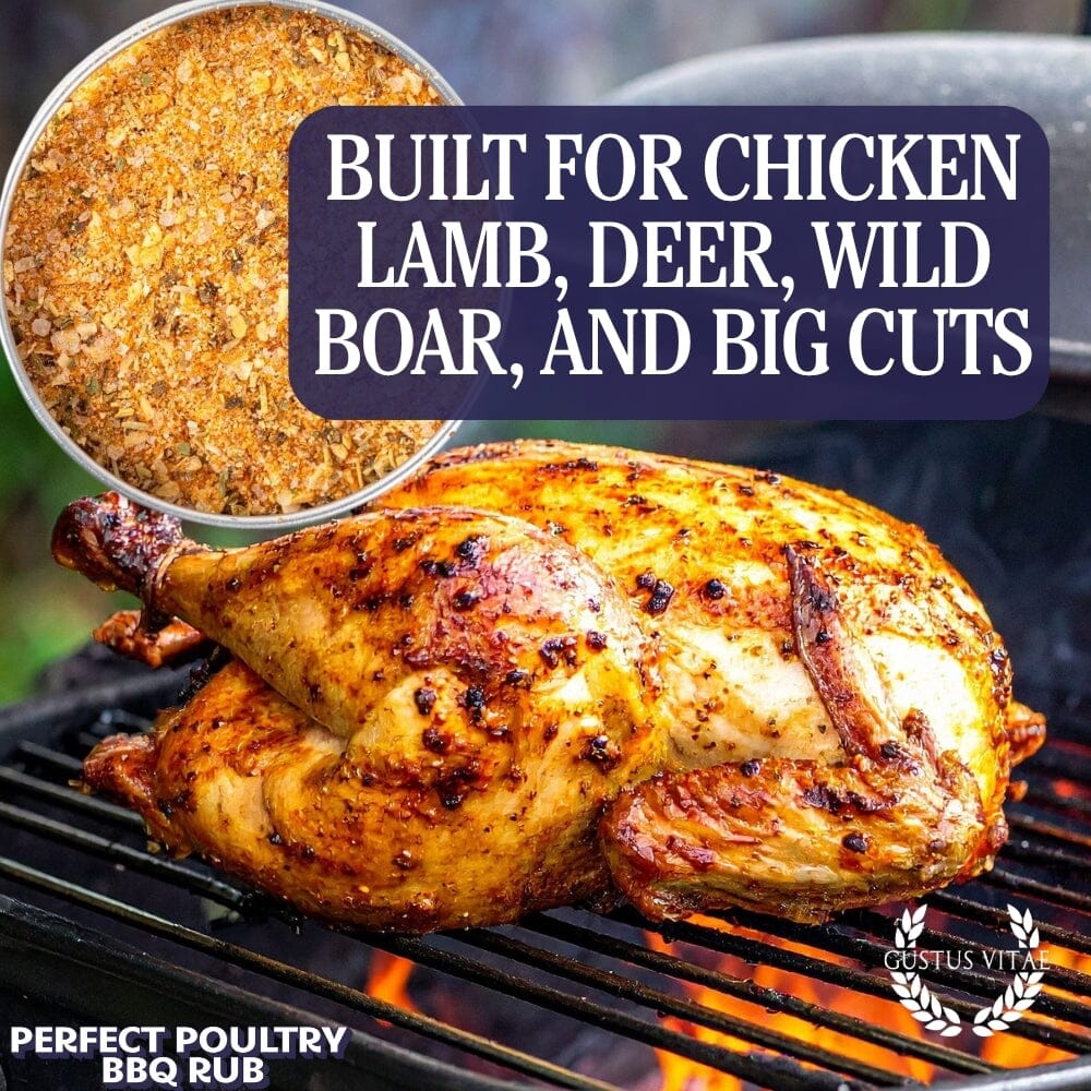 Perfect Poultry BBQ Rub gourmet seasoning blend in a clear spice jar — view 4