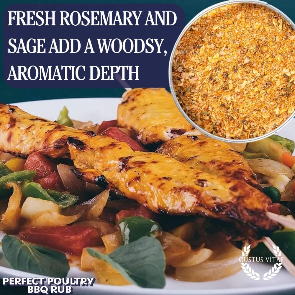 Perfect Poultry BBQ Rub gourmet seasoning blend in a clear spice jar — view 5
