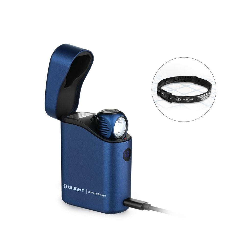 Olight Perun 3 Mini versatile black LED headlamp and handheld flashlight with comfortable breathable strap — view 4
