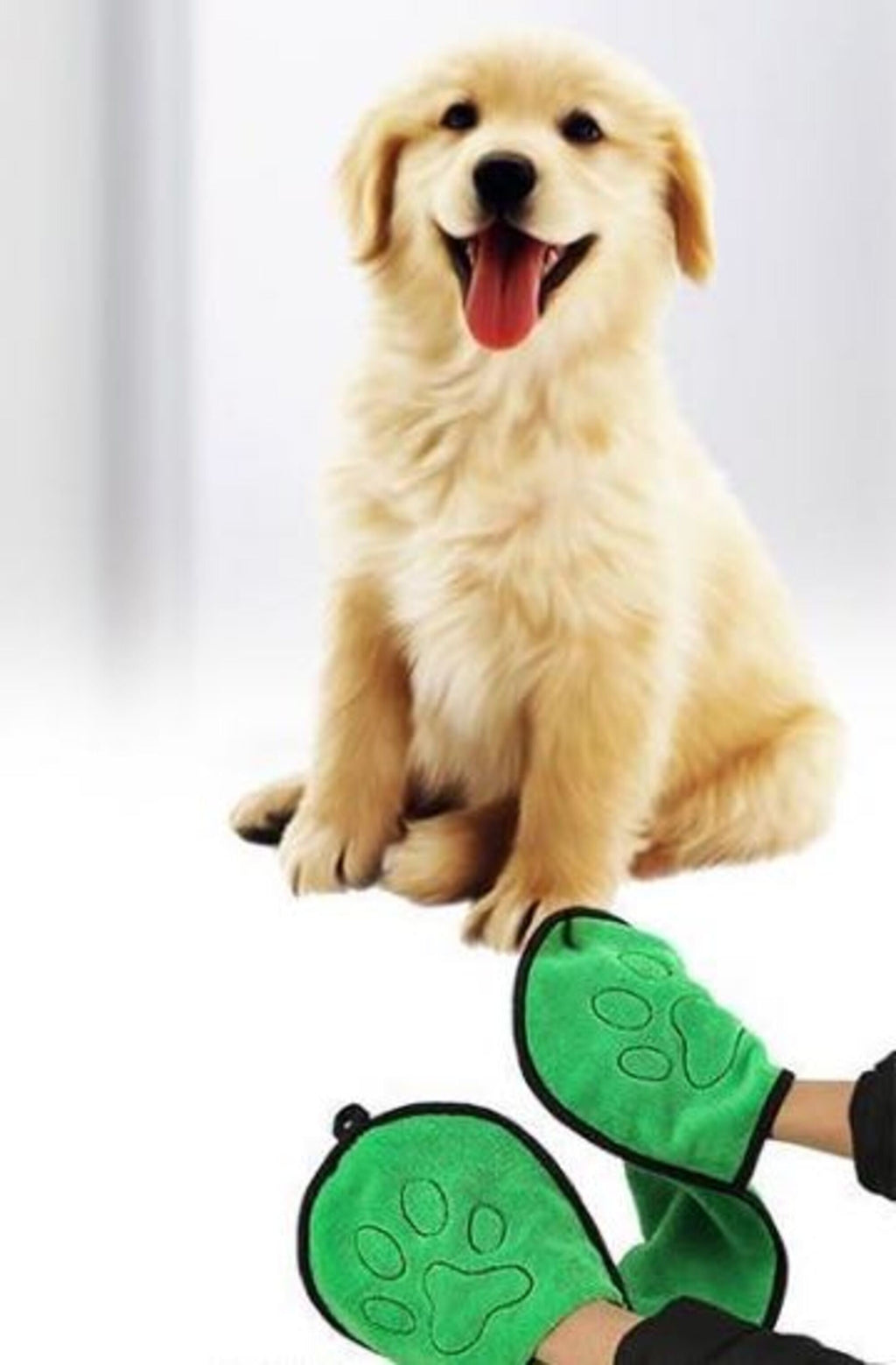 Ultra-absorbent microfiber dog bath towel with double drop pocket design for grooming and drying. — view 3
