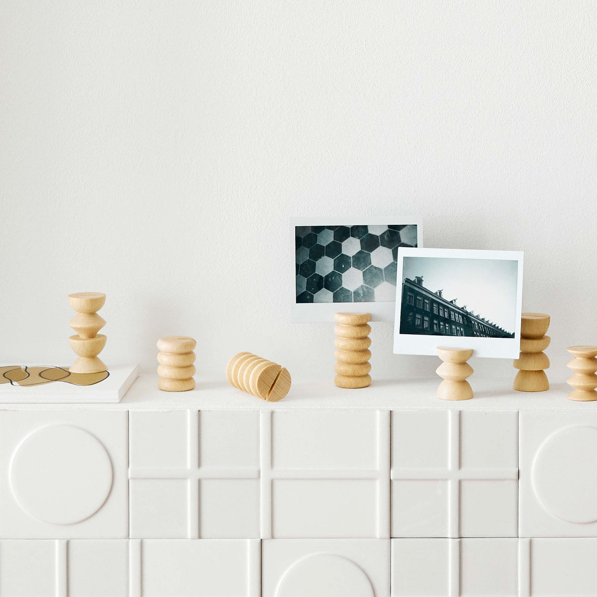 Totem Wooden Picture / Postcard Stand - Set of 5 Tall Stands-2