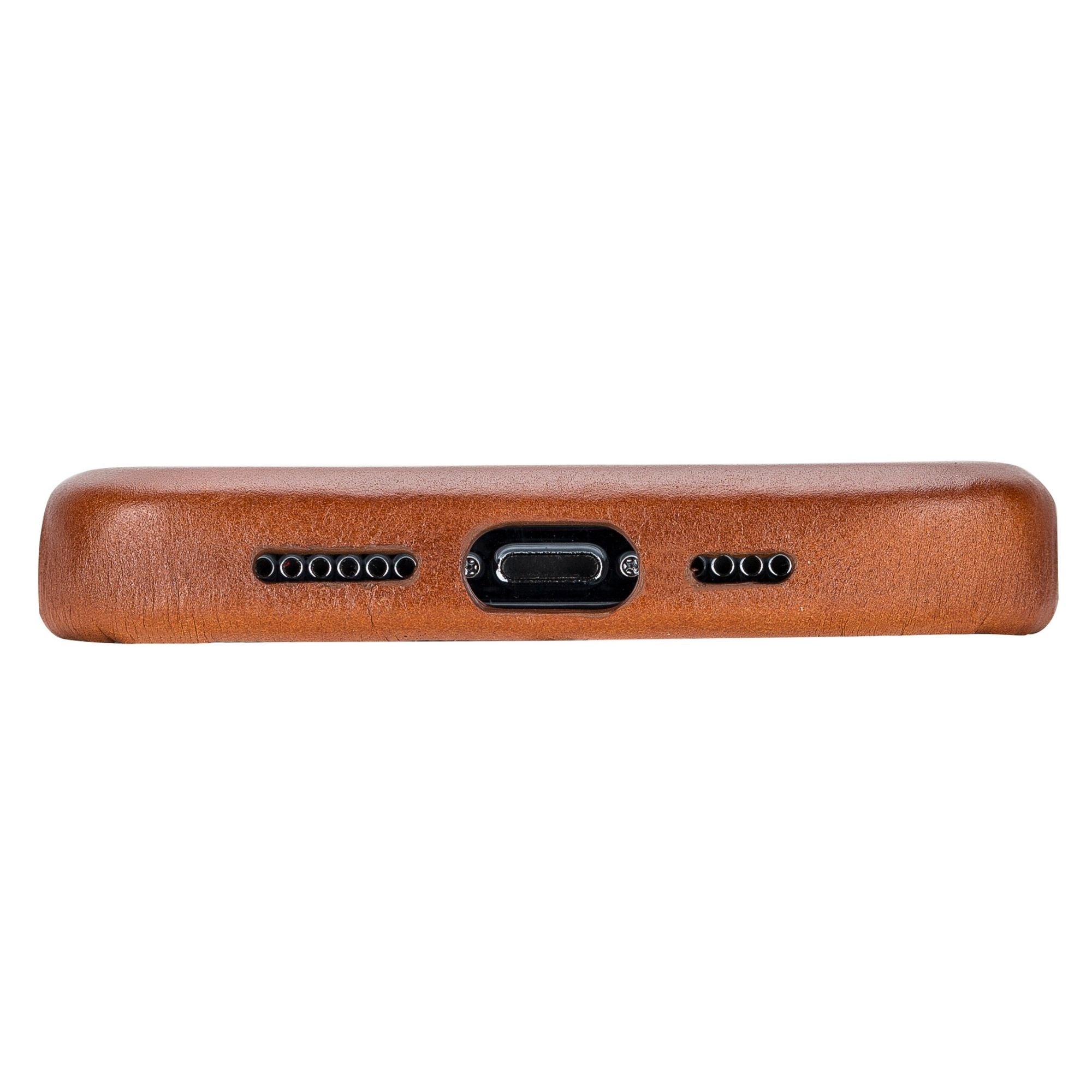 Pinedale genuine leather snap-on phone case for iPhone 13 with MagSafe compatibility and premium finish — view 4