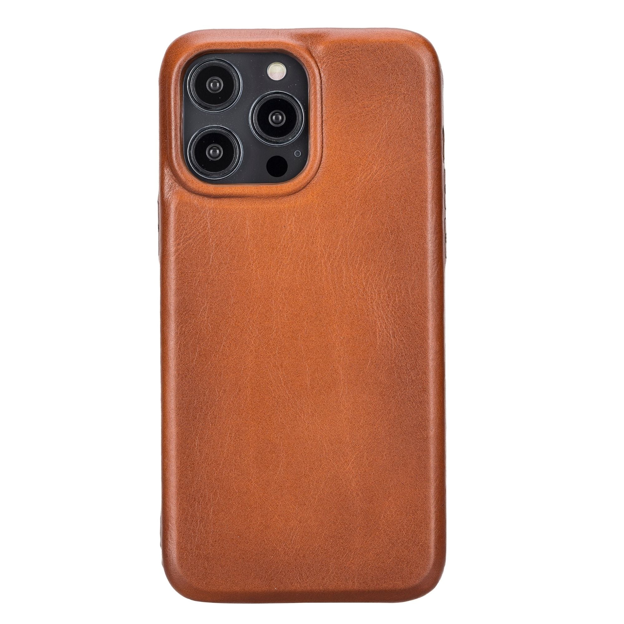 Pinedale genuine leather snap-on phone case for iPhone 13 with MagSafe compatibility and premium finish